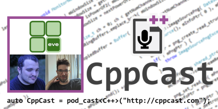 cppcast's tweet image. Episode 321 of CppCast is live! In this episode @robwirving and @lefticus are joined by @CppSpelunker and @dyaroshev to talk about EVE the #cplusplus 20 SIMD engine! Listen Now! cppcast.com/eve/