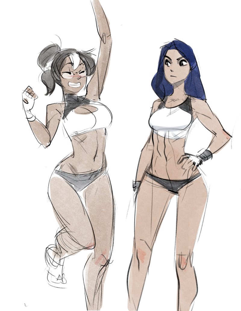 On the other end of the spectrum is "regular girl" Colette who's just kinda an optimistic person who gets into surprisingly sexy shenanigans especially after getting together with the sexy milf, Rose. They're both kinda into the same things like fitness and kinks and each other. 