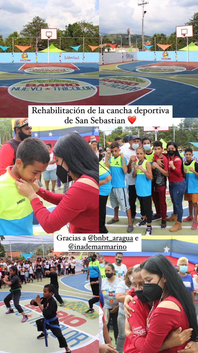 #14/OCT En San Sebastián #elMácaro  <a href="/johanitakenpo/">Joana Sánchez</a>  alcaldesa de #Mariño hace entrega a la comunidad Cancha rehabilitada por @Barrio_Tricolor  y equipo de <a href="/inademar/">INADEMAR</a> con el deporte en #Mariñotieneconque