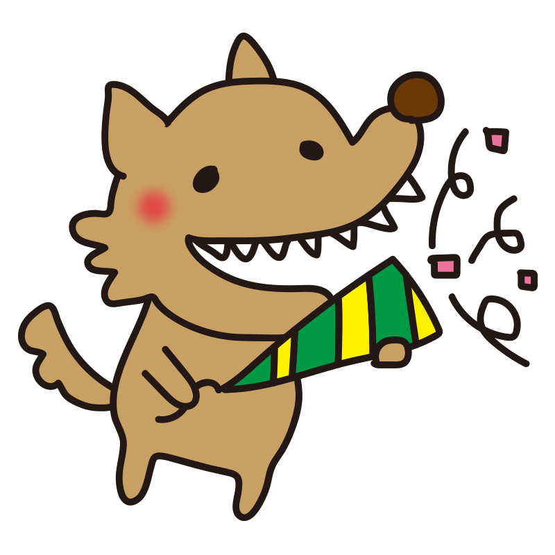 てがきっず 新しいイラストを公開しました タイトル クラッカーを鳴らす怖くないオオカミ てがきっず 可愛い手描き イラスト 保育園 小学校 Pta向けのフリー素材 T Co 8cbkg5nadh Img