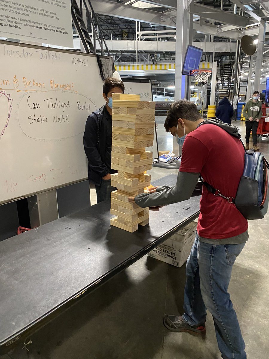 HRFelix65's tweet photo. Aurora Twilight working on package placement and package selection, utilizing Jenga game to help teach. Helps employees make right decisions and stay safe. Huge thanks to safety team for putting on demonstration. @CharlieBeswick @Buckeyelouie https://t.co/rLQXNdFOnr