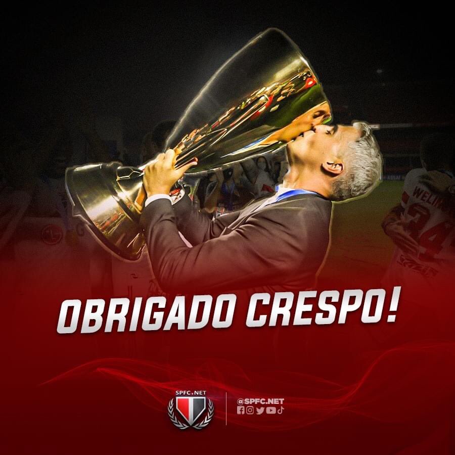 andersonsimih's tweet photo. Gracias #Crespo por tudo que fez no @SaoPauloFC . Nos tirou de uma fila de títulos. Parabéns jogadores VAGABUNDOS, diretoria MEDÍOCRE HÁ ANOS ACABANDO COM O SÃO PAULO.F.C . Abre o olho #rogerioceni  O SPFC É MAIOR DO QUE VC 🇾🇪❤️🇾🇪 https://t.co/4847MZrCrh