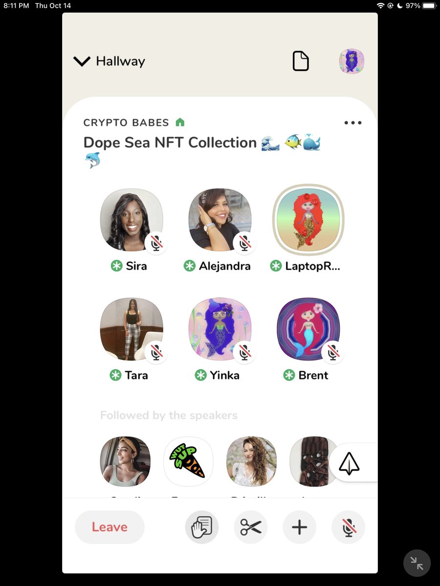 thedopesea's tweet photo. Thank you to these wonderful ladies for hosting us tonight! Follow Crypto Babes on CH.

#CyberMermaid #thedopesea #NFTcollection  https://t.co/16Pj2NOJKu
Preserving the ocean one nft collection at a time @SiraToure15 @alecorbella_ @wright_success @tarad__ https://t.co/M9KRcN3jvO