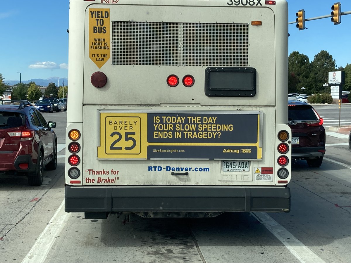 DRCOGorg's tweet photo. Have you seen these ads on your commute? They're part of Regional Vision Zero, an initiative aimed to reduce "slows speeding" fatalities on city streets. Learn more at https://t.co/hoef7VBCdk #VisionZero #SlowSpeedingKills #DRCOG #WayToGoDenver #SafeCommute #Denver #Colorado https://t.co/WumpbbVMTr