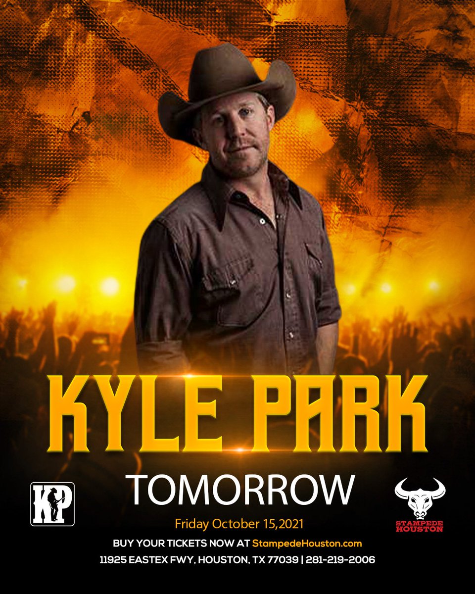 StampedeHouston's tweet photo. 🤠TOMORROW 🤠 
Kyle Park  with special guest @HeatherRayleen in concert at 
📍Stampede Houston Doors open at 7pm
 Buy your tickets now at https://t.co/U600aJLhQC #kylepark #countrymusic #stampedehouston #countryconcert #codyjohnson #randyrogersband https://t.co/yOzWWHtJj4