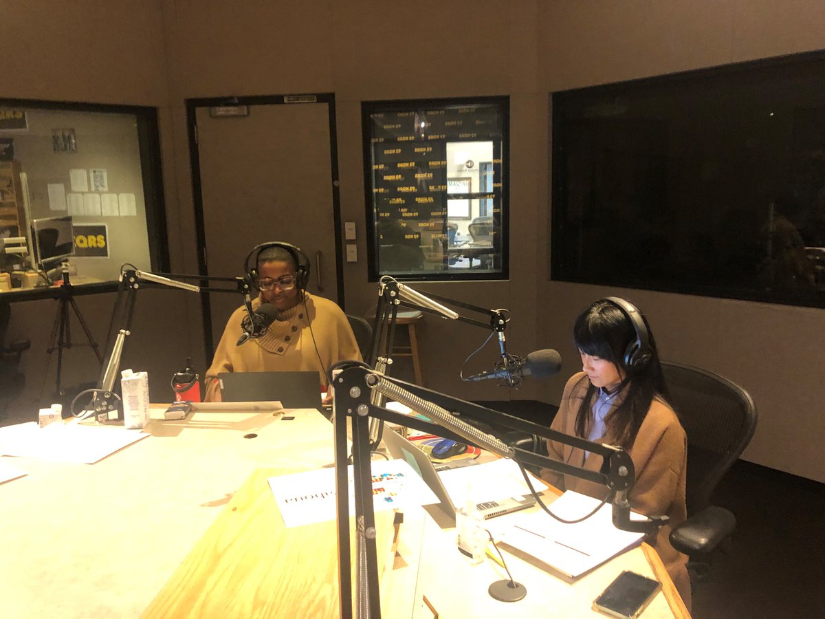 soappreciateyou's tweet photo. Here's a behind-the-scenes look at co-hosts @nadegejoseph and @pahoua in studio preparing for the launch of the I So Appreciate You podcast!
#ISoAppreciateYou #WomenWhoPodcast https://t.co/MC3Vgahqaf