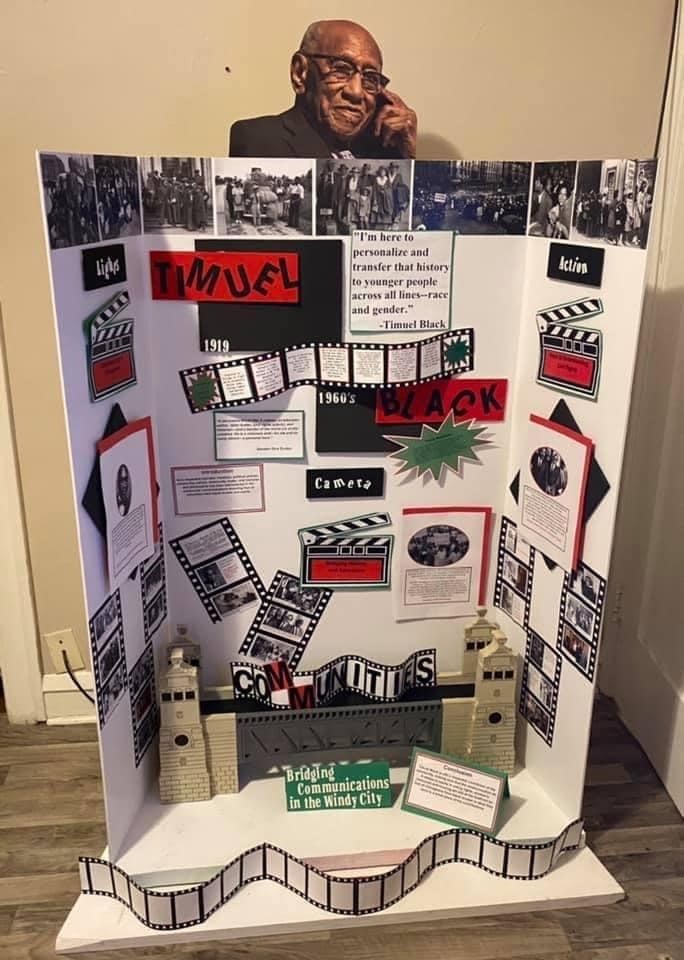 chihistoryday's tweet photo. @chihistoryfair mourns the loss of Dr. #TimuelBlack. Alumni @ChakenaPerryIL and the Williams family sent remembrances of his impact on their HF research. Dr. Black's legacy will live on through the young people that he taught and inspired. @ChicagoMuseum https://t.co/vV1nCZTEbr