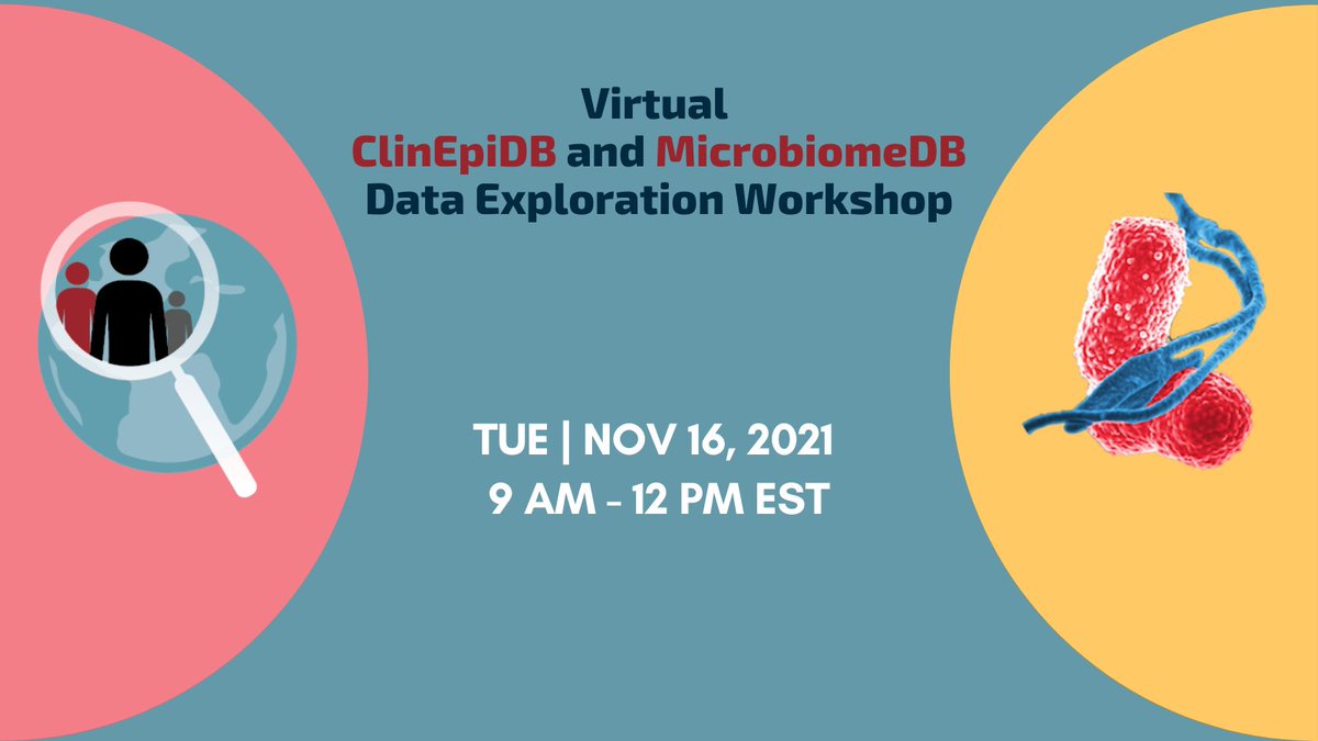 ClinEpiDB (@clinepidb) on Twitter photo 📢Join us for a free virtual workshop to learn how to use epidemiological data on ClinEpiDB (a new and improved version✨) and related <a href="/microbiomeDB/">MicrobiomeDB</a> data. Register today!
forms.gle/f1Fppc85go8yAK… 📢Join us for a free virtual workshop to learn how to use epidemiological data on ClinEpiDB (a new and improved version✨) and related <a href="/microbiomeDB/">MicrobiomeDB</a> data. Register today!
forms.gle/f1Fppc85go8yAK…