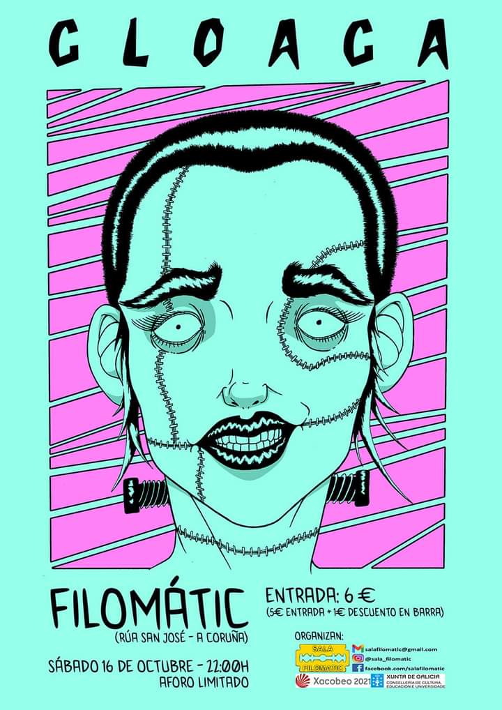Este sábado Cloaca en la Sala Filomatic de #ACoruña . No se pierdan a este par de dementes, no volverán por la ciudad en una buena temporada. #conciertos #garage #punk #cloaca