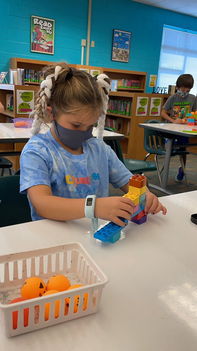 After reading “Five Little Pumpkins” we are challenging our brains to build a gate for the pumpkins to use!