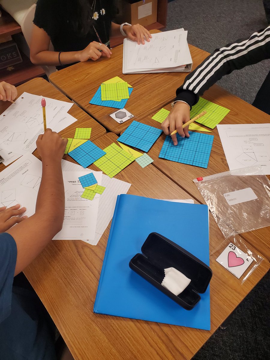 GreeneMath7's tweet photo. Students discovering why the Pythagorean Theorem is true.
#Discourse #DiscovertheWhy #pythagoreantheorem #cheezit #katymodelsmath #ConfidentMathematicians #7LJHpride #7LJHmath @spartan_speak https://t.co/AxQopYj0GJ