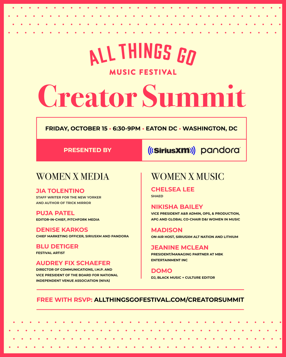 entertain_dc's tweet photo. Join us at the @AllThingsGo Creator Summit - a panel series highlighting innovative women in music and media on October 15 at @EatonHotelDC. #202Creates #EntertainDC #CreativeAffairsDC #AllThingsGo https://t.co/EtfcFsjkDt