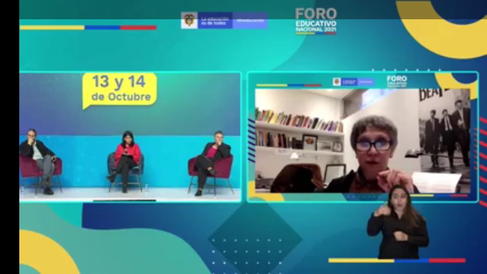 Maria030901's tweet photo. #FEN2021
 @jaroldiazc 
"Hay mucho por integrar en la educacion" Margarita Peña https://t.co/Rom33VzTbS