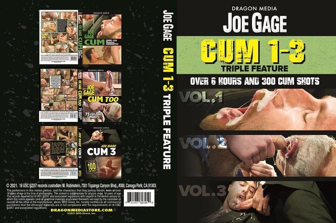 1 pic. Get ready to get WET with 300 Cumshots! ? 
#JoeGage #gayfacial #gaycum 

"The Joe Gage Cum Triple