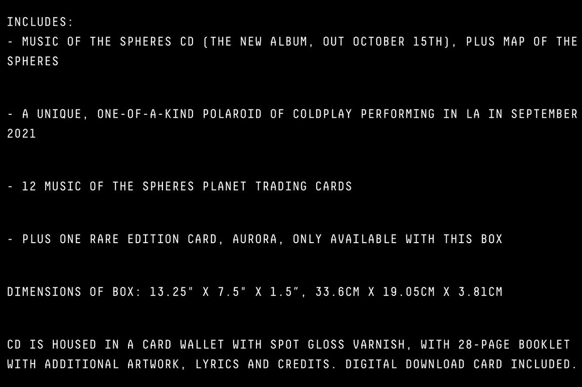 Tom_cohen432's tweet image. So Coldplayers here’s my last giveaway on MOTS week 
MUSIC OF THE SPHERES BOX SET! 
OPEN UP TO EVERYONE LIKE ALL GIVEAWAYS
All you’ve to do is Follow+Like+RT
NOTE: I wanna give it to someone who can’t afford it
ENDS: 21.10.21
GOOD LUCK COLDPLAYERS!
HAPPY MOTS ERA TOO EVERYONE!🌀