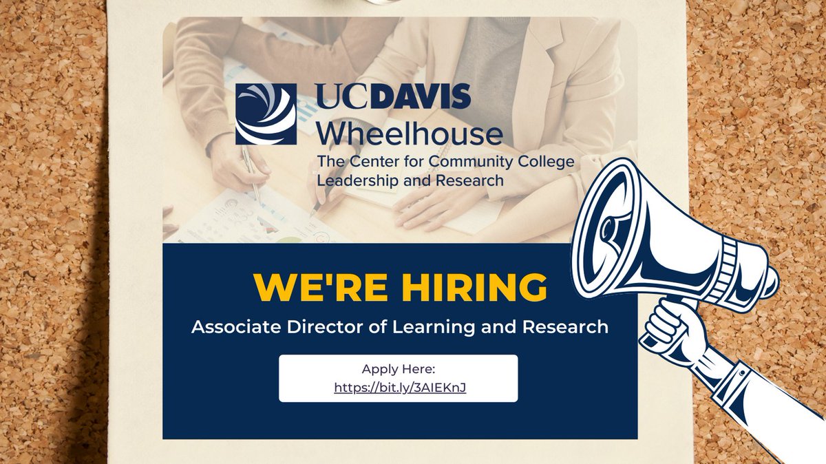 Come join the Wheelhouse team! We're hiring an associate director of learning and research to support leadership development, analysis and grant management. Great work, great people, great university. Posting closes 10/28.