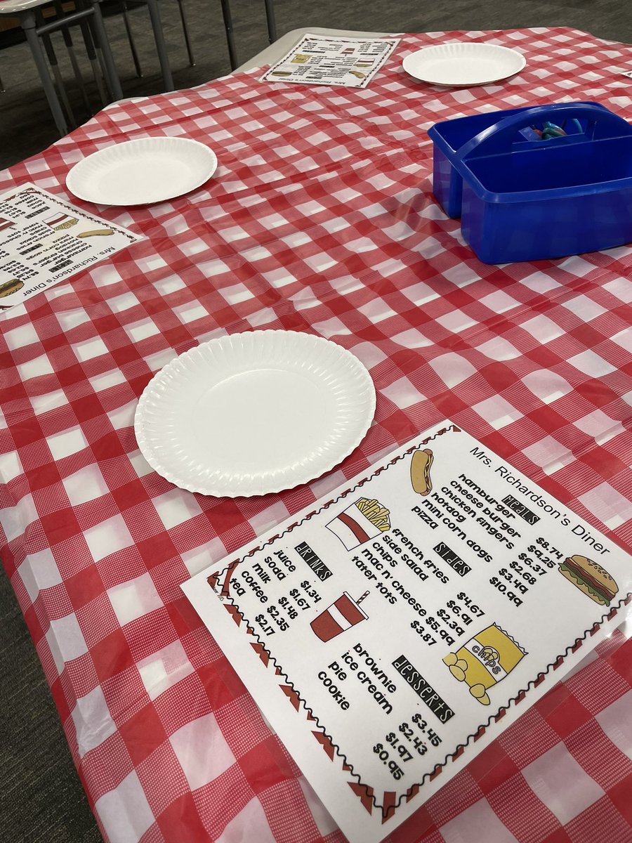 LRichardson423's tweet photo. Welcome to Mrs. Richardsonβs Decimal Diner!ππππ₯§ #YourOrderIsReady https://t.co/ZsHzOZEUlI