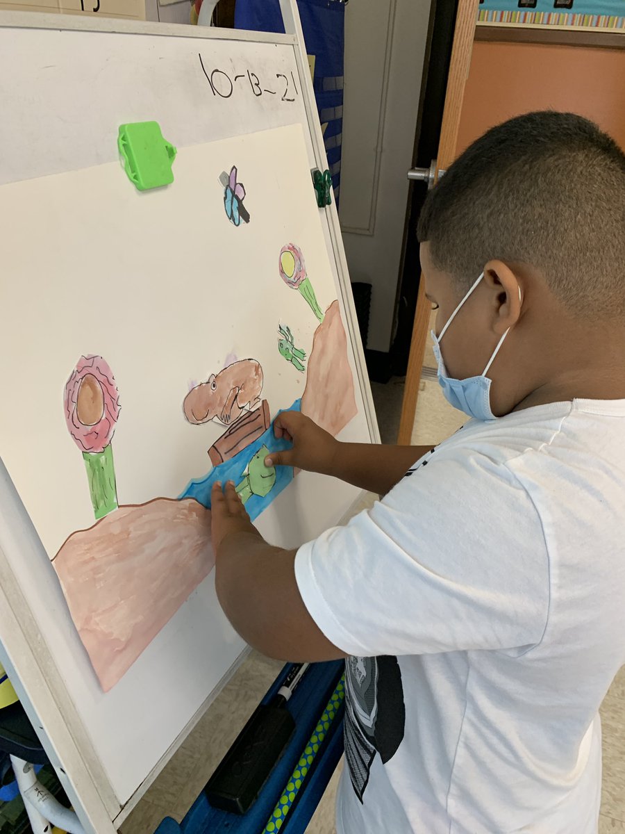 DLevitt11's tweet photo. After reading Leo Lionni’s “It’s Mine”, we talked about the author’s message and what we can learn from this book. Then we did some Interactive Writing and finally worked together to create this artwork! Amazing collaboration from these children! @24Kath @CZawatson #ProudtobeLB https://t.co/3bESbiN9Fl