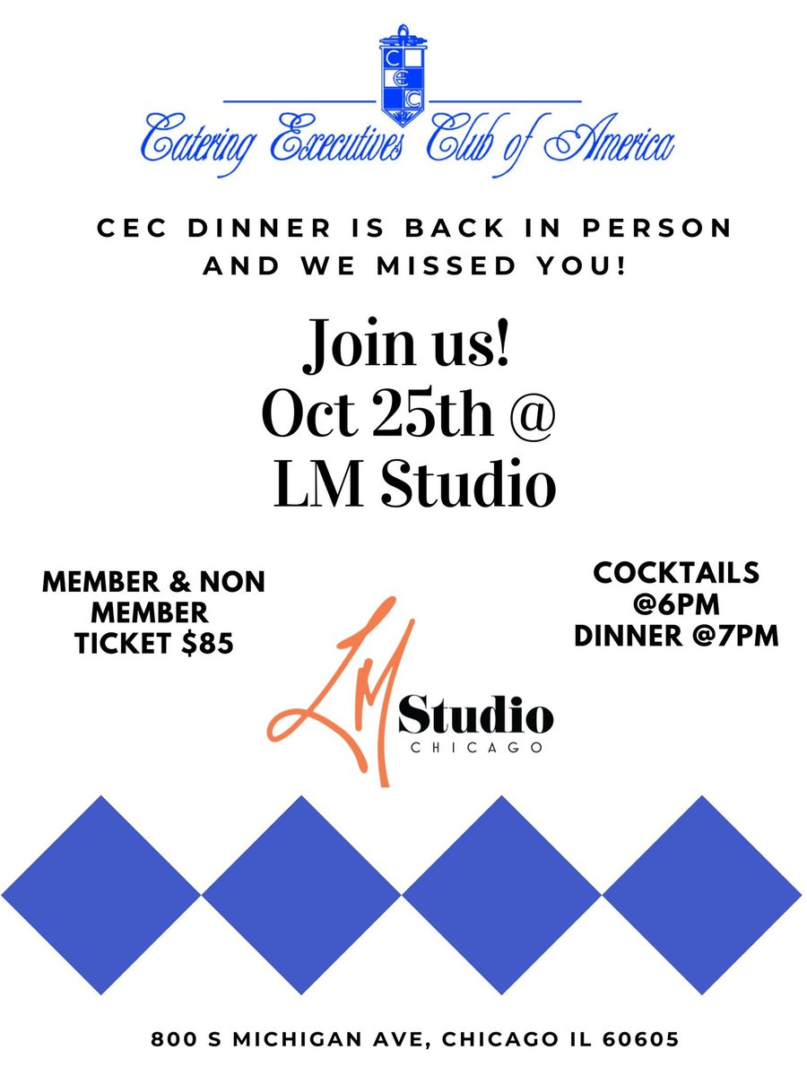 CateringExecs's tweet photo. The best industry people. New spot. Music. Sexy outfits. #art #food #drinks #friends #music  #dinner #Chicago Join us!!! https://t.co/ansb6aBDsQ