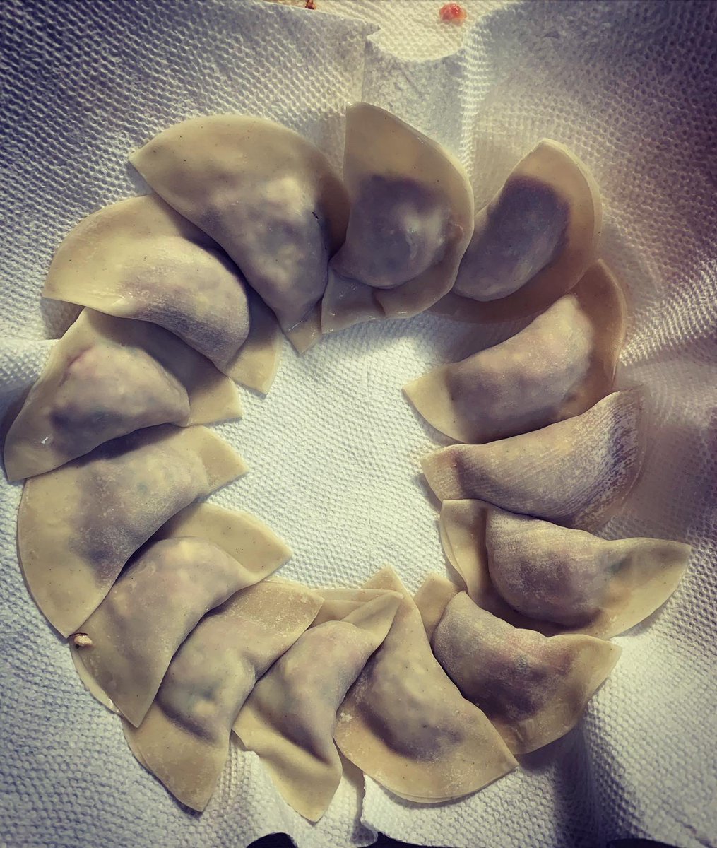 DallisLASchlitz's tweet photo. On damp chilly days on the west coast of Canada I attempted to make โdumplingsโ and succeeded! #homefoodie #dumplingmaking https://t.co/eV8rCSMSBr