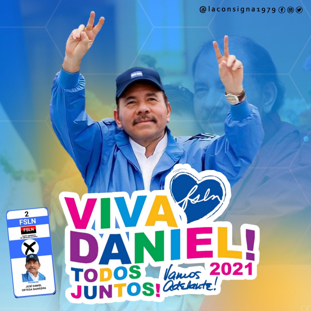 Un Gobierno del Pueblo y para el Pueblo‼ sin equivocación con nuestros candidatos comandante Daniel Ortega y la compañera Rosario Murillo. Este próximo 7 de Noviembre votaremos en la casilla 2️⃣ ❤🖤