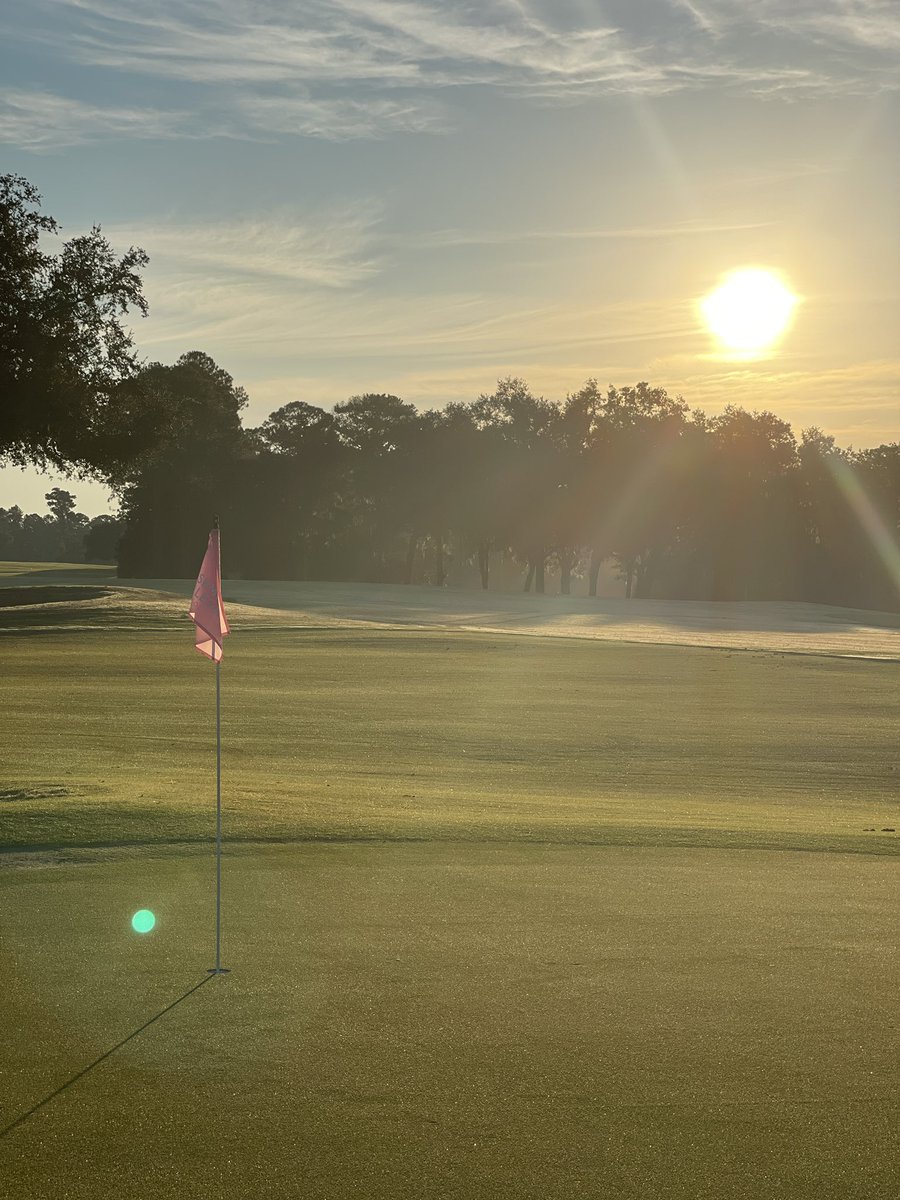 Grassmentor's tweet photo. ‘21 SeminoleLegacy GC Member-Guest. Greens have literally increased over 3’ in speed since in three weeks, #tifftuff fwys/apps/tees are all tighter and cleaner, and the entire course is looking better and better bc this Golf Maint crew is so awesome! #SGLC2021MGPowWow https://t.co/d6m9ofBYeo