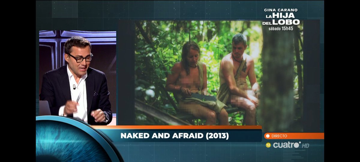 adoptomas's tweet photo. #Horizonte @navedelmisterio @carmenporter_ @PabloFuente Naked and Afraid: desnudos y sobrevivir en la selva. Madre mía, estamos #tolocos https://t.co/WWYsCj7lMw