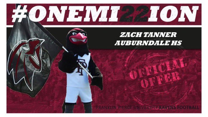 ZachTanner863's tweet photo. Blessed to receive an offer from Franklin Pierce University! #LetsFly https://t.co/T047reNDqt
