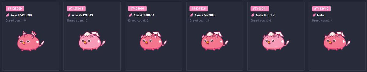 SomaPillsTV's tweet photo. Incoming! Birds of Prey coming to a Axie Arena soon... Thank you for your patience to my current scholars, Cheers LOVE! The Cavalry here! Let's Go! #axiestrong πͺ #somafam π§‘πππ What a hatchling!
7428099, 7428043, 7428004, 7427886, 7188941, 7153649
https://t.co/4X3dleeGGw https://t.co/ESwFxAcdbh
