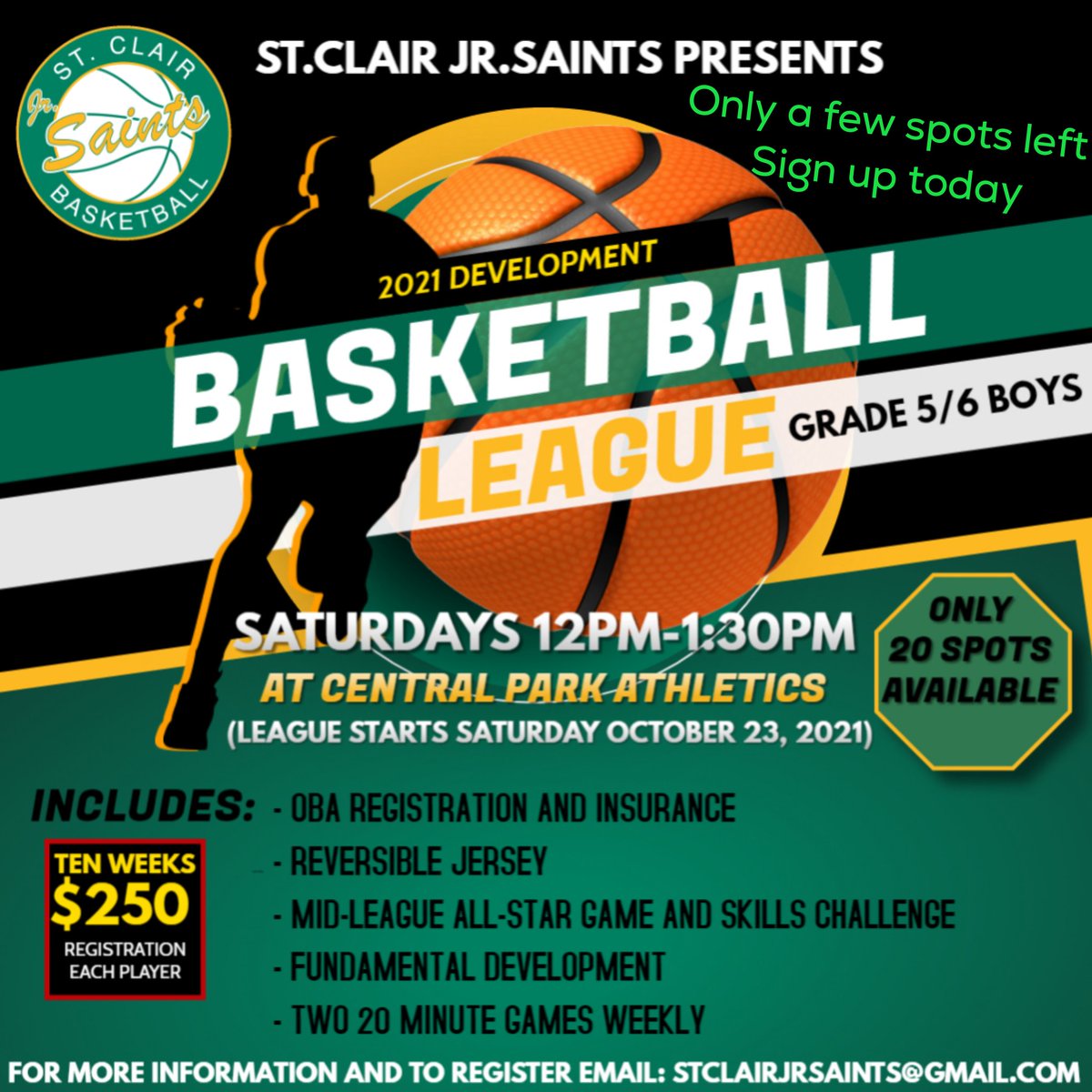 We're BACK! And we're offering a development league for Grade 5 and 6 Boys this semester. More clinics, camps, leagues to come in 2022. But for now, if you have a Grade 5 or 6 son, register for our development league. VERY FEW spots remain. Details: