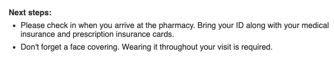AndyHHirsch's tweet photo. @cvspharmacy, if you must turn folks away from getting the #CovidVaccine and protecting themselves over this, may I suggest you add some language about that requirement to the email and text confirmations you send out? https://t.co/AZVogdNZS9