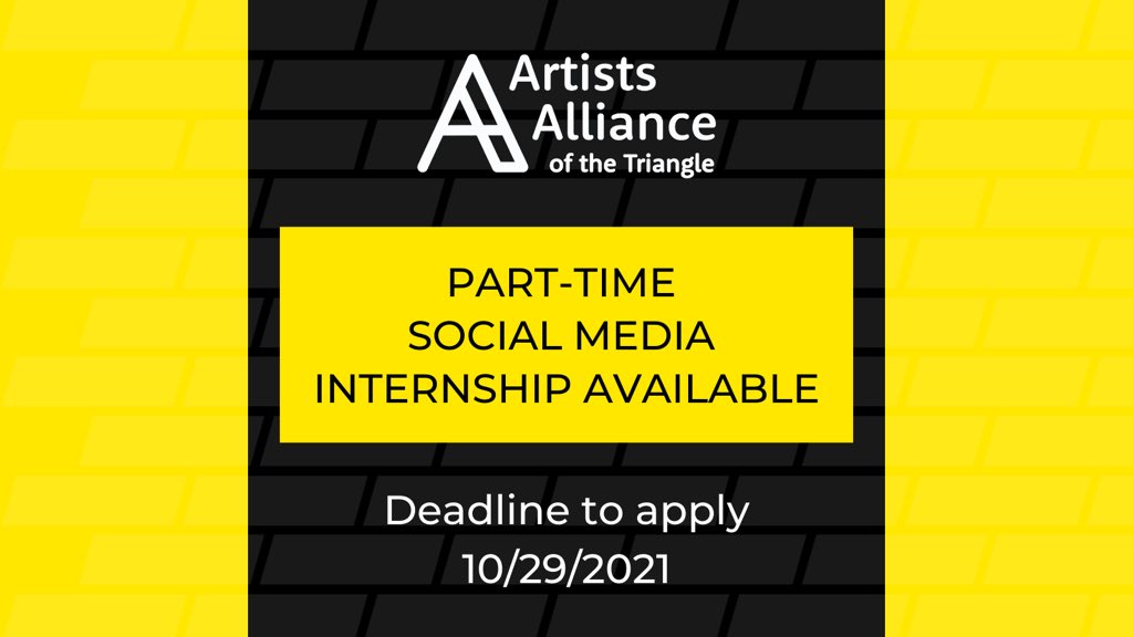 FVArts's tweet photo. Looking for a part-time Social Media Intern: someone who is willing to learn social media marketing, analyze data, write content and have experience with datasheets. This is a non paid 2 month, part-time internship. marketing@artistsalliancetriangle.org Deadline 10/29 https://t.co/LkpBbUTpaZ