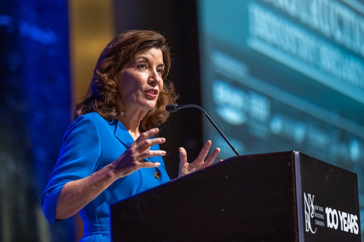 Gov. Hochul gives remarks at a centennial event for the New York Building COngress.