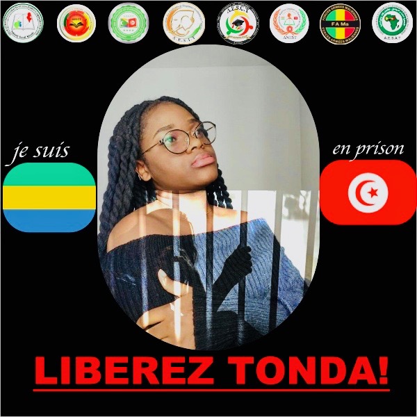 #LIBEREZ_TONDA 
Je suis une étudiante gabonaise de 19 ans emprisonnée en Tunisie pour motif: 9 jours d'irrégularités de carte de séjour alors que j'ai tout le mois d'octobre pour régulariser ma situation.
je suis incarcérée depuis le 09/10/2021 à la prison de Manouba.