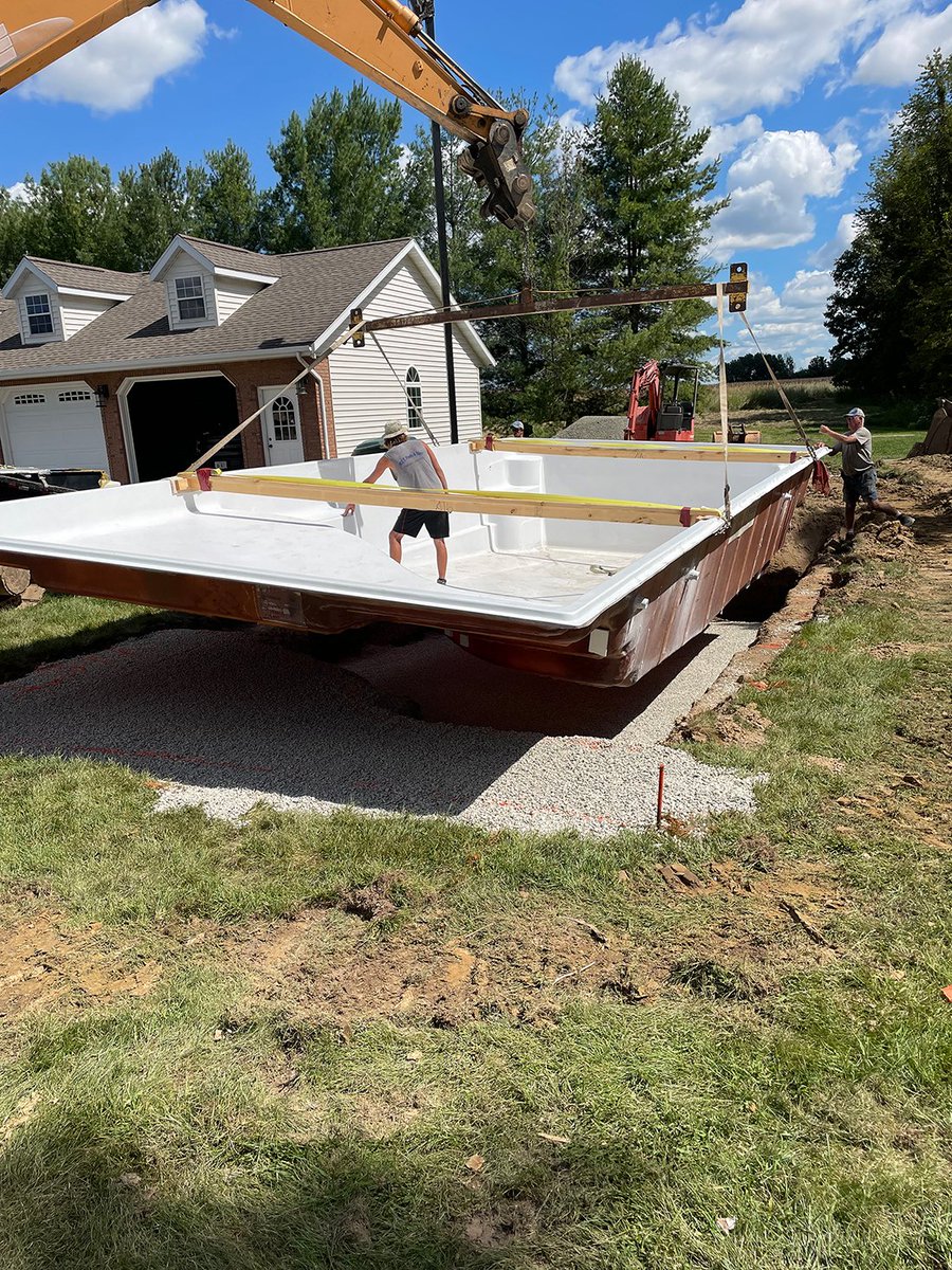 ThursdayPoolsLL's tweet image. We’re always very excited when we get to see our pools being installed, and we hope you are too! This Aspen is in our Pearl color.

The Aspen still holds the title of our most popular design, and for good reason - find out why: ow.ly/8H3b50Gpnfq

#ThursdayPools #PoolInstall