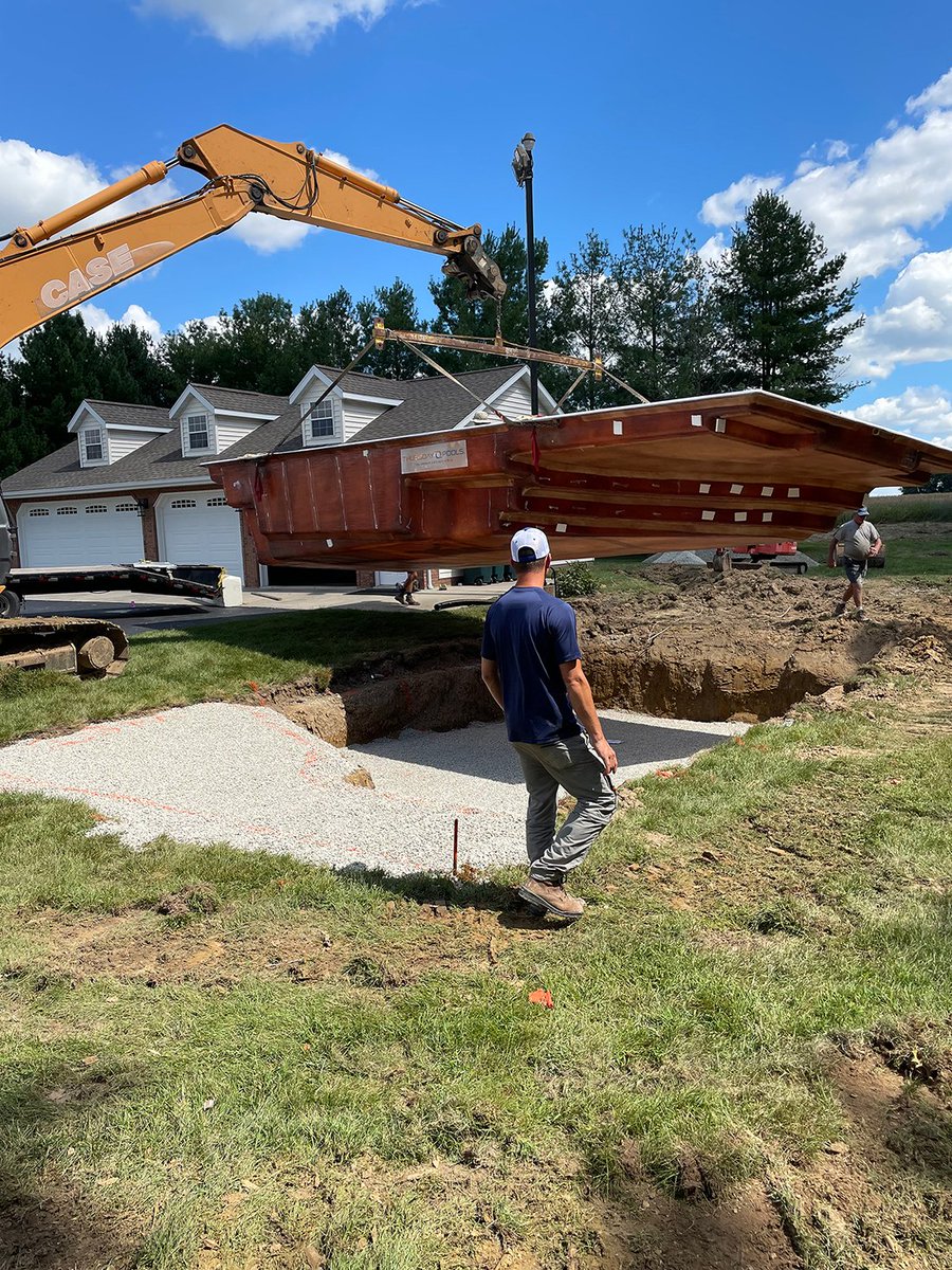 ThursdayPoolsLL's tweet image. We’re always very excited when we get to see our pools being installed, and we hope you are too! This Aspen is in our Pearl color.

The Aspen still holds the title of our most popular design, and for good reason - find out why: ow.ly/8H3b50Gpnfq

#ThursdayPools #PoolInstall