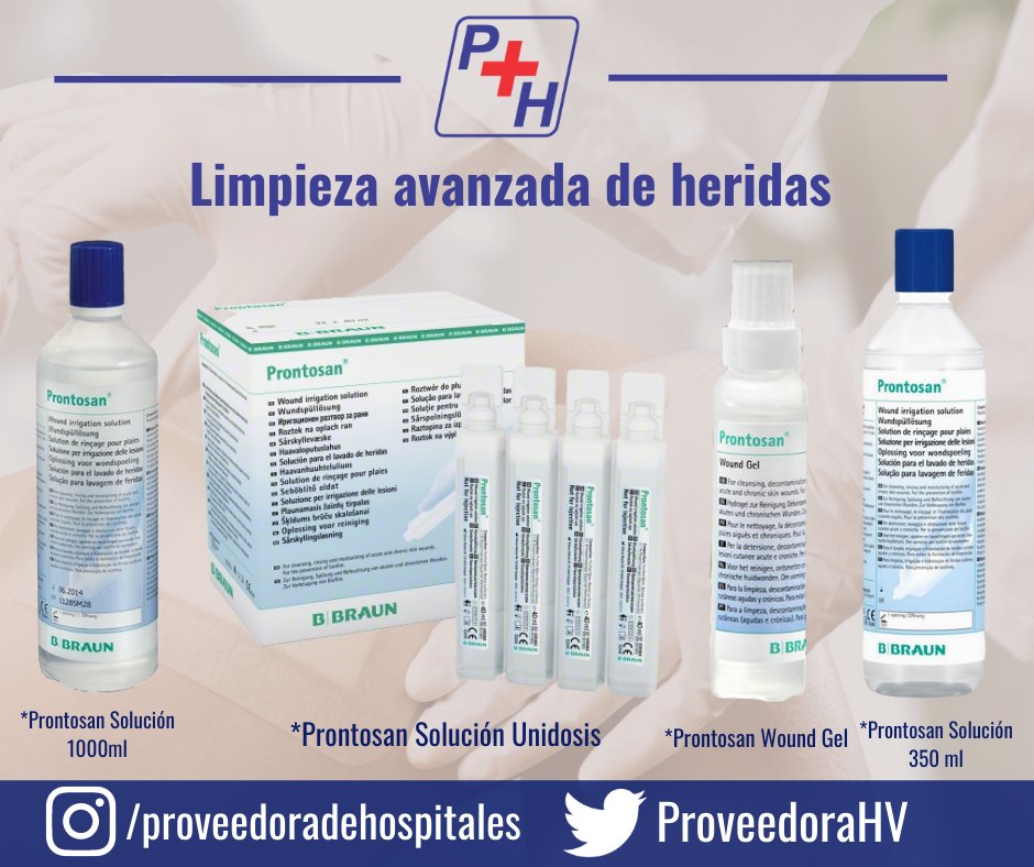 ProveedoraHV's tweet photo. Proveedora de Hospitales cuenta con una amplia gama de productos para el cuidado correcto de heridas, como lo son productos para limpieza avanzada de la marca B-Braun. ✅
¡Contáctanos! Estamos para servirle🧑‍⚕

#cuidadodeheridas #limpiezadeheridas #prontosan #BBRAUN https://t.co/bumPX5RLTw
