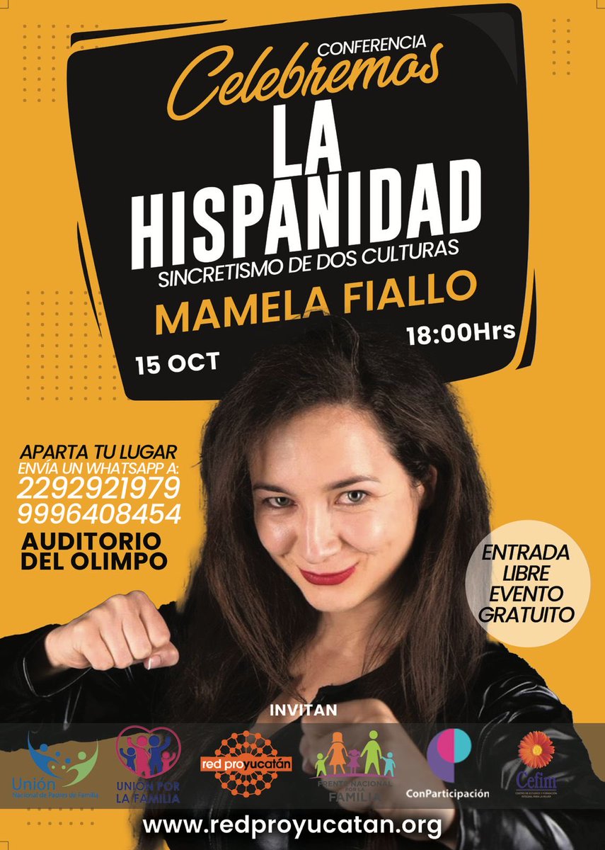 @mamelafialloflor profesora universitaria de historia y lengua, con diplomado de economía de mercado; directora del Movimiento Libres de Ecuador; investigadora de la Fundación Libre de Argentina, y más…. ¡No se la pierdan! Por 1a vez en Mérida!
