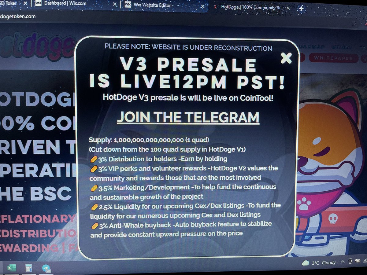 HotDogeTokenBSC's tweet photo. Sean Pepper Diamond Hand Development, [15.10.21 08:35]
*PRESALE IS LIVE RIGHT NOW FOR NEXT 5 DAYS*

CLICK THIS LINK —-» https://t.co/KOXcGSlgxI

SHARE AND BUY! TOP TEN BUYERS GET EXTRA 100 USD VALUE

1 LUCKY HOLDER WILL GET DOUBLE THEIR PURCHASE!!! https://t.co/HPtISOMxXs