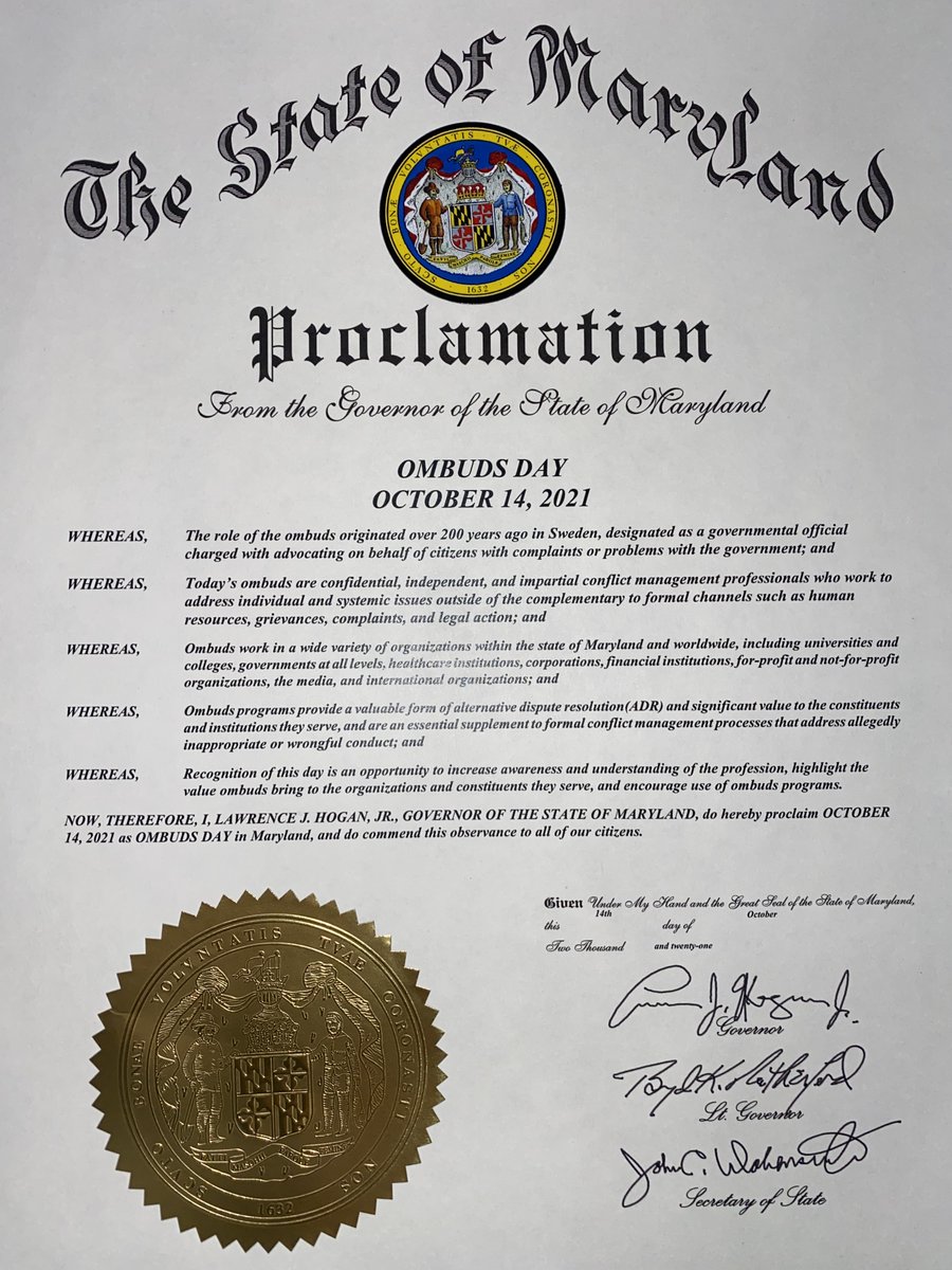 Ombuds Day: October 12, promoting ombuds awareness tweet media