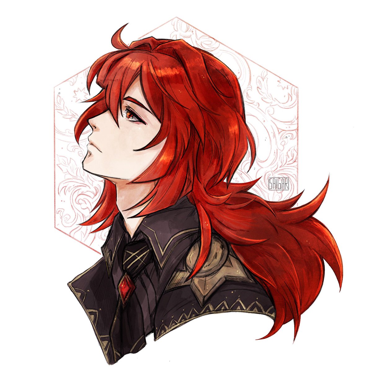 Have a pretty Diluc  👀✨

#GenshinImpact #Diluc #genshinimpactfanart