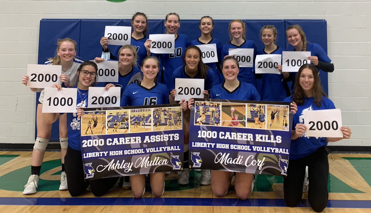 The Blue Jays win at all levels against Blue Spring South and we celebrate a special night for <a href="/CorfMadi/">Madi Corf</a> and <a href="/ashleymullen_16/">Ashley Mullen</a>. Madi hits 1000 kills and Ashley reaches 2000 assists! Congratulations! Your teammates and coaches are so proud of you! #BlueJayPride