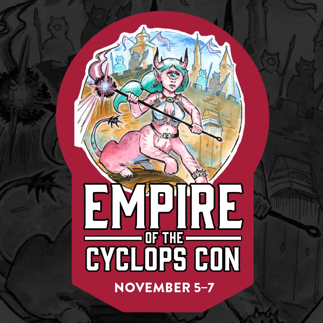 GoodmanGames's tweet photo. Featured Events for Empire of the Cyclops Con
https://t.co/94iwubavPz
#GoodmanGames #EmpireOfTheCyclopsCon #DCCRPG #XCCRPG #MCCRPG #TTRPG https://t.co/Z8oqSWFYpu