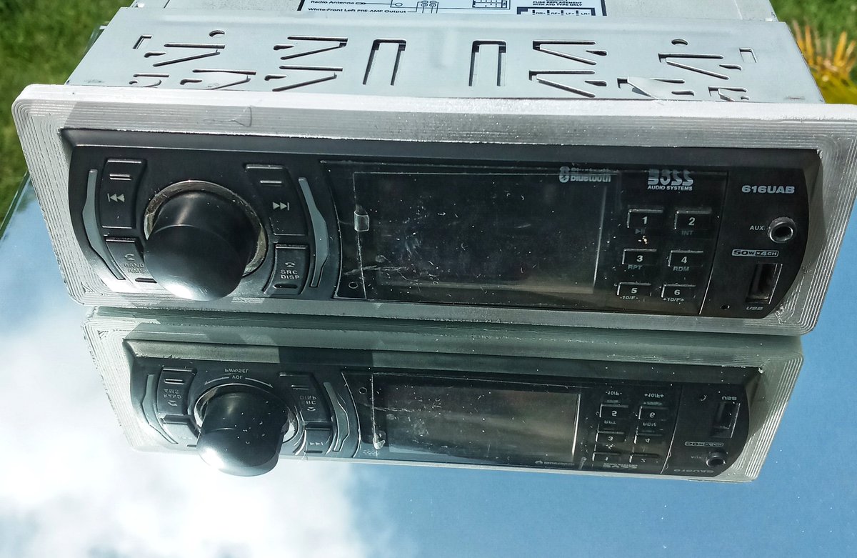 Story time: this client's radio cracks the plastic frame it slots into very easily.  

Our sleeve is designed to take the stress off the thin plastic that comes with the car and give the radio a thicker face to sit on to prevent cracking.