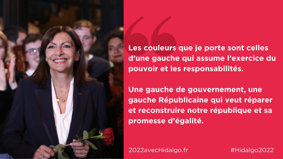 2022avecHidalgo's tweet photo. Courage, détermination et responsabilité, @anne_hidalgo est notre candidate pour la #presidentielle2022 !

👉 https://t.co/iIWTLvTm42 https://t.co/YrNrenQYU8