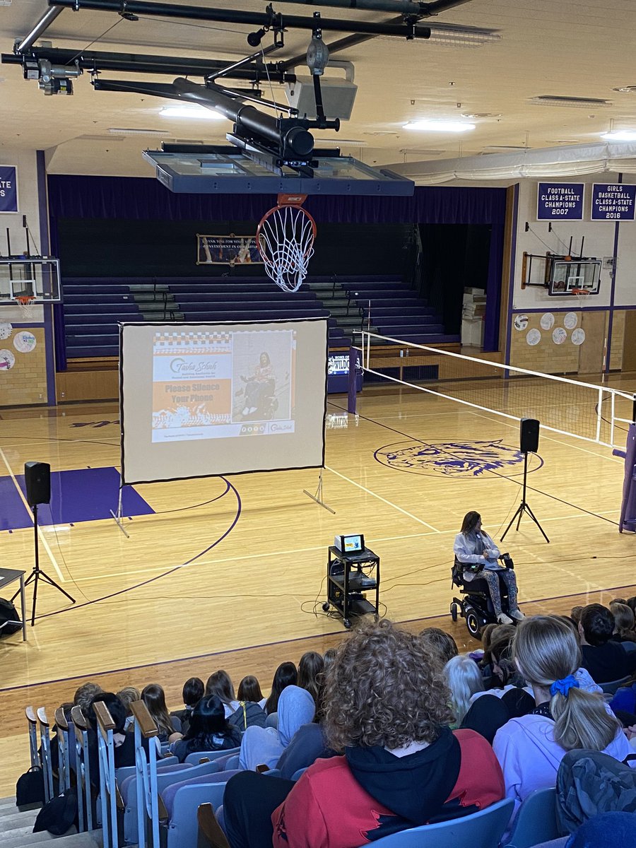 You are not a burden. You have a purpose. Your life matters. We had an amazing speaker today at #goodhueschool ! Thank you Tasha Schuhfor sharing your message!