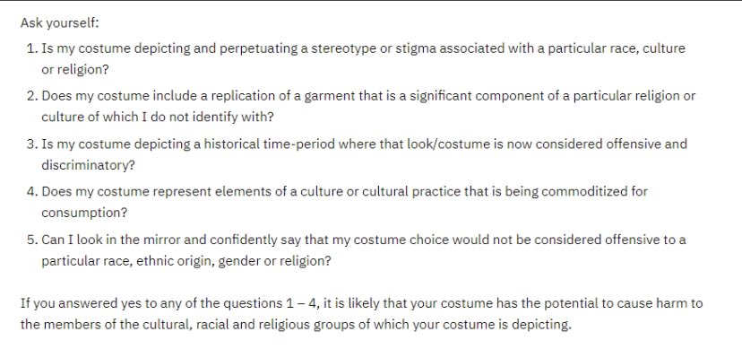 estwani_abby's tweet photo. Some considerations when deciding on a Halloween costume. https://t.co/RYkISHsziW