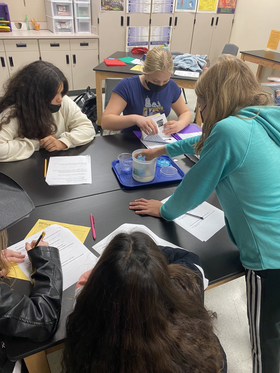 7th graders exploring how adding and removing thermal energy affects molecular motion!