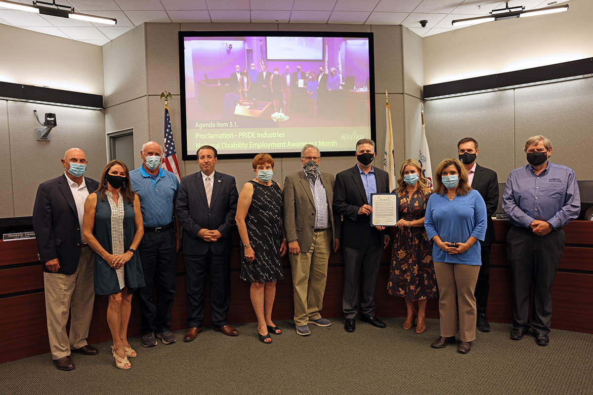 tweetsforpride's tweet photo. In exciting news, the @CityofRoseville (and our HQ hometown) issued a proclamation recognizing PRIDE Industries' programs and mission to expand employment for #PeopleWithDisabilities in honor of National Disability Employment Awareness Month (#NDEAM). https://t.co/eDf9E5ixw5