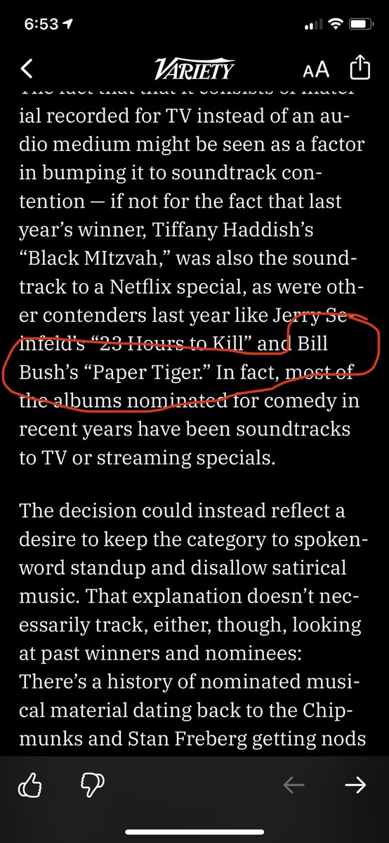 cmacdonald's tweet photo. Hey ⁦@billburr⁩ your new nickname “Billy Bush” Thanks Variety! 😂 https://t.co/D0S7ZCxEh7